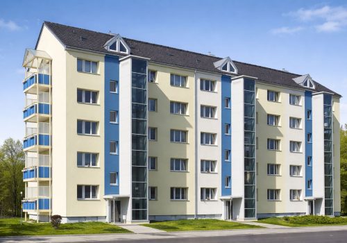 Farbliche Gestaltung Fassade Ort: Zschopau Auftraggeber: Genossenschaft